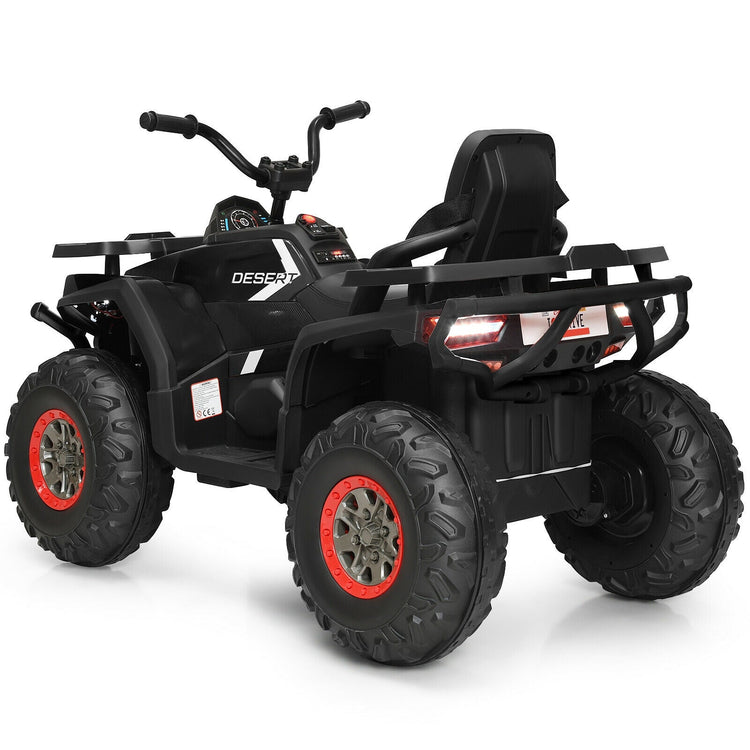 Quad eléctrico infantil de 12 V con MP3 y luces LED - Negro