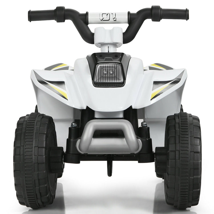 Vehículo eléctrico infantil de 6 V con 4 ruedas, juguete montable - Blanco