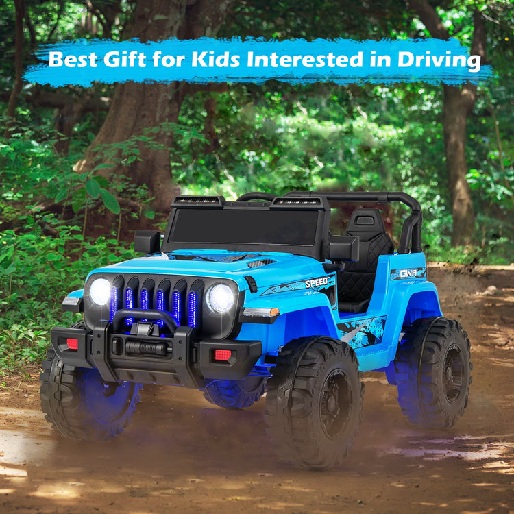 Jeep eléctrico infantil de 12 V con control remoto de 2,4 G - Azul