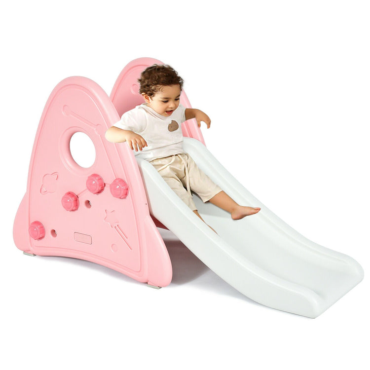 Tobogán infantil independiente para interiores, primer juego de escalada para niños y niñas - Rosa