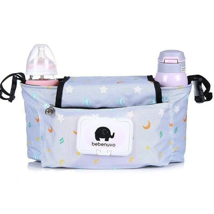 Bolsa para pañales de bebé, organizador para cochecito, gran capacidad, ideal para viajes, maternidad, lactancia, cambio de pañales y almacenamiento colgante.