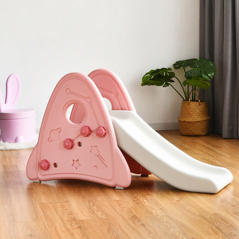 Tobogán infantil independiente para interiores, primer juego de escalada para niños y niñas - Rosa