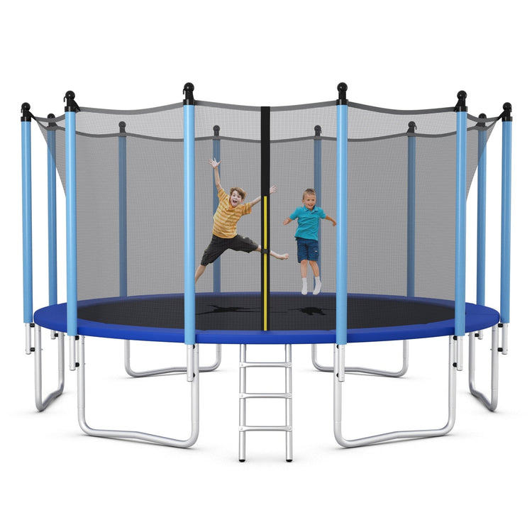 Cama elástica exterior con red de seguridad - 4,8 metros (16 pies)
