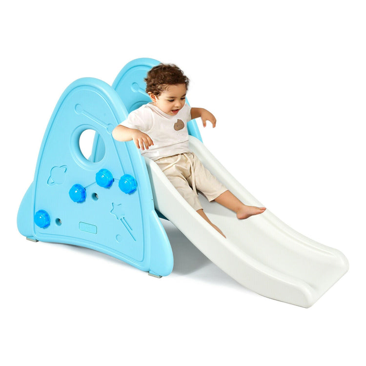Tobogán infantil independiente para interiores, primer juego de escalada para niños y niñas - Azul