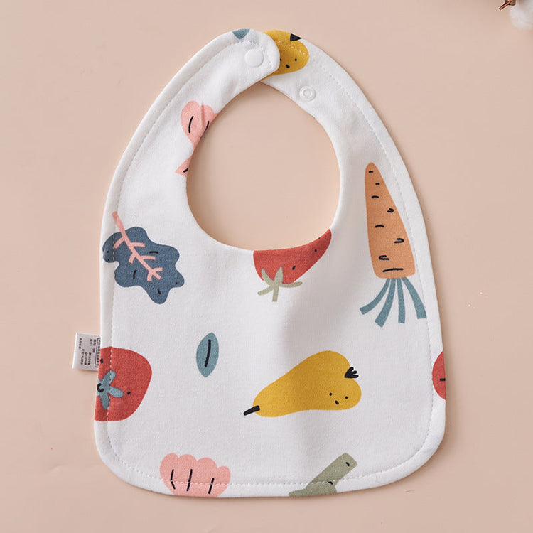 Babero impermeable en forma de U de algodón puro para bebés