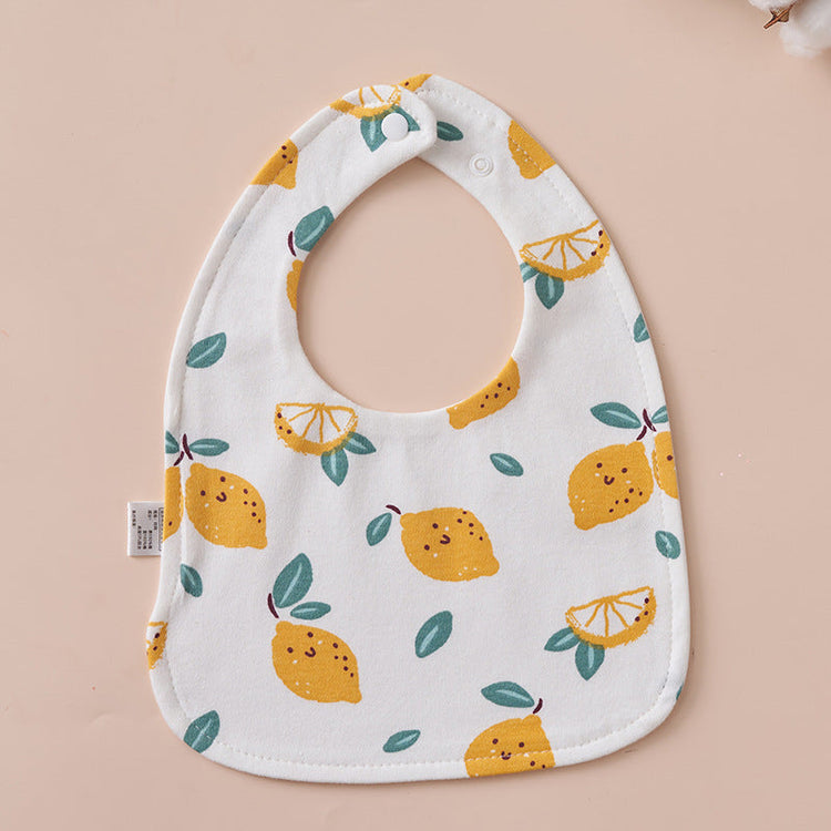 Babero impermeable en forma de U de algodón puro para bebés