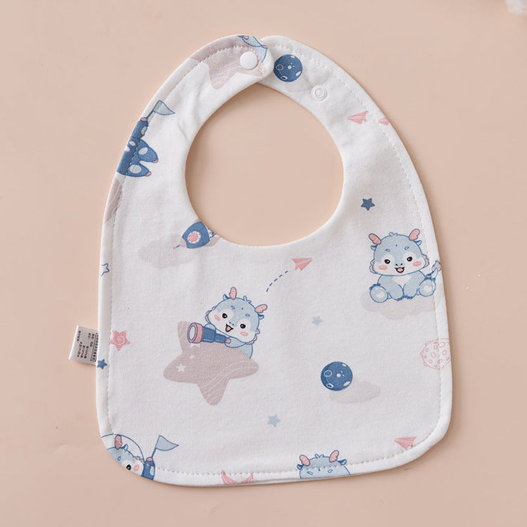 Babero impermeable en forma de U de algodón puro para bebés