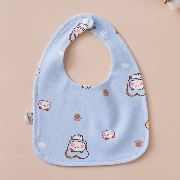 Babero impermeable en forma de U de algodón puro para bebés