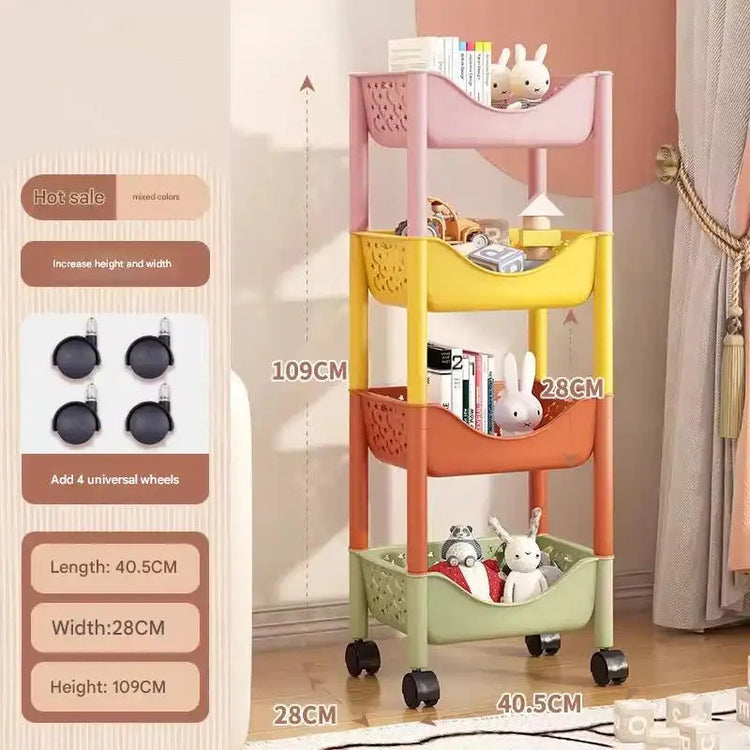 Organizador de juguetes premium para niños: solución de organización de varios niveles para la sala de juegos infantil
