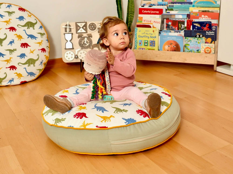 Cojín de suelo para niños Montessori, tapete de juego, cojín grande para niños pequeños