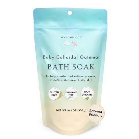Baño de avena coloidal para bebés