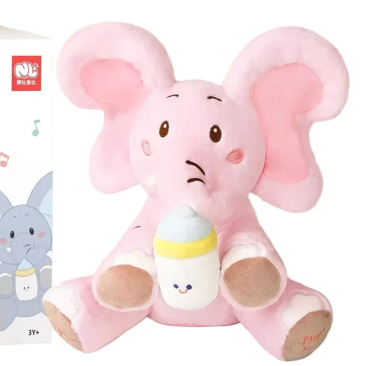 MEACAOFG™ Elefante de peluche interactivo - Juguete educativo musical "cucú" para bebés y niños pequeños