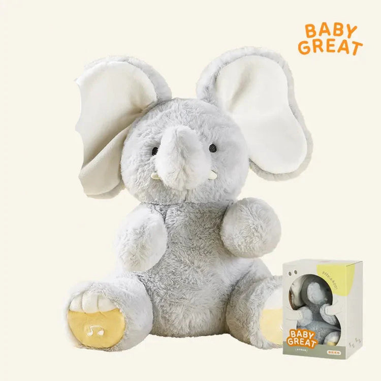 MEACAOFG™ Elefante de peluche interactivo - Juguete educativo musical "cucú" para bebés y niños pequeños