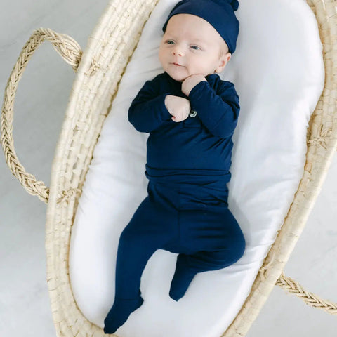 Conjunto de 3 piezas para bebé niño - Conjunto para recién nacido para llevar a casa - Azul marino