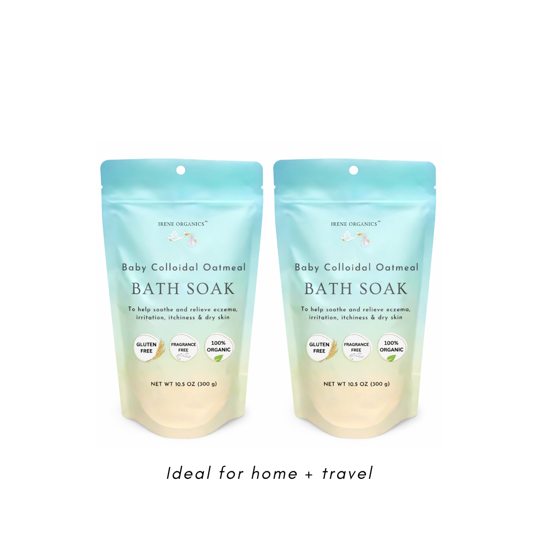 Baño de avena coloidal para bebés