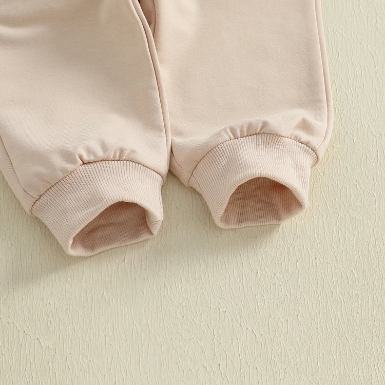 Conjunto de 2 piezas de pantalones deportivos con cordón y parte superior bordada de fútbol de manga larga para bebés y niños pequeños de otoño