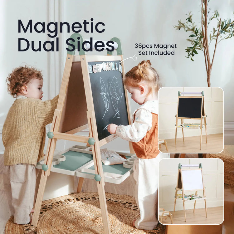Caballete Tiny Land® Magnitales para niños - Verde