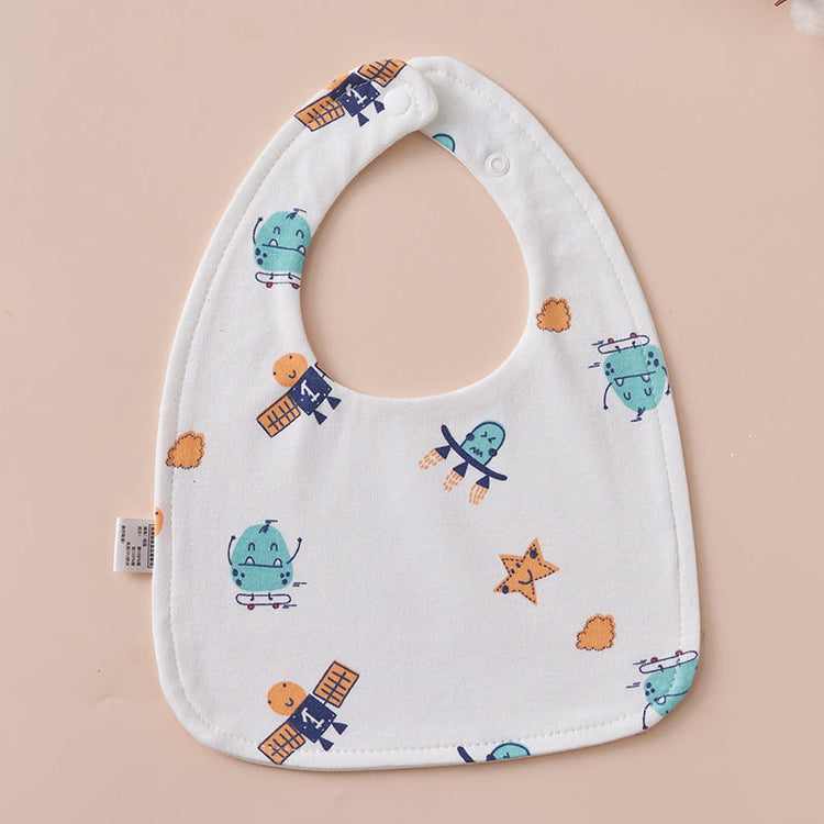 Babero impermeable en forma de U de algodón puro para bebés
