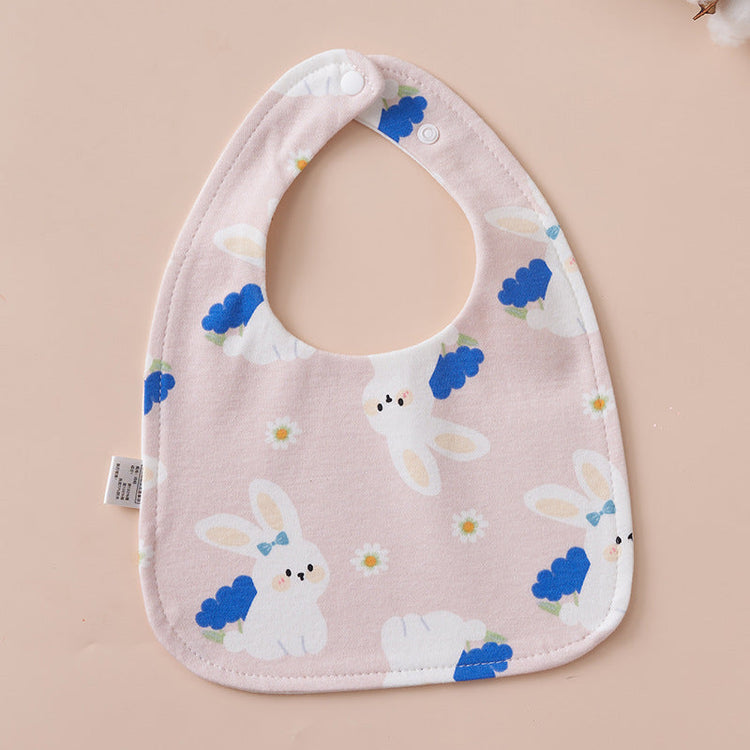 Babero impermeable en forma de U de algodón puro para bebés