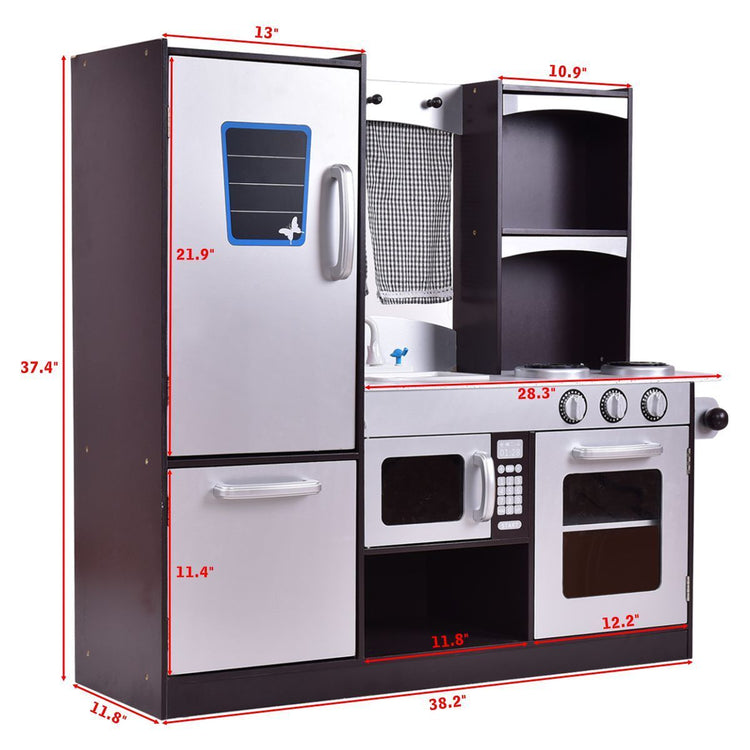 Juego de cocina de madera moderna para niños, juego de imitación de cocina.