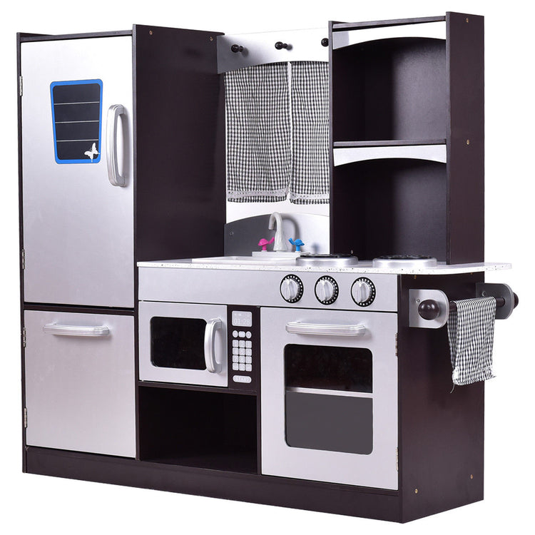 Juego de cocina de madera moderna para niños, juego de imitación de cocina.