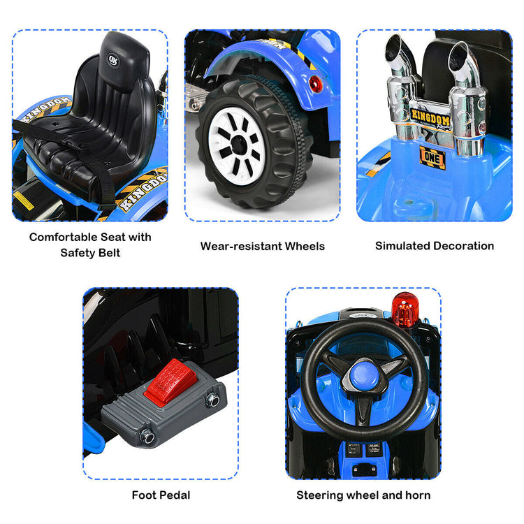Camión volquete infantil eléctrico de 12 V - Azul