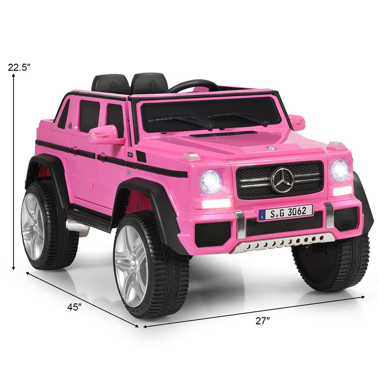 Coche eléctrico infantil Mercedes-Benz de 12 V con licencia oficial - Rosa