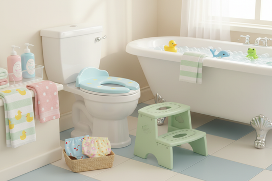Baño y entrenamiento para ir al baño para niños
