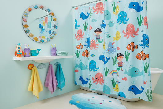 Cortinas de ducha y accesorios para niños