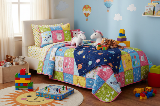 Edredones y juegos para niños