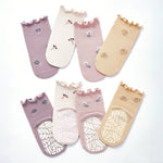 Novedad - Little Wonder Things - Orgánico - 4 pares de calcetines antideslizantes para bebés y niños pequeños