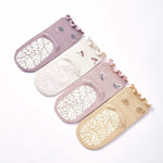 Novedad - Little Wonder Things - Orgánico - 4 pares de calcetines antideslizantes para bebés y niños pequeños