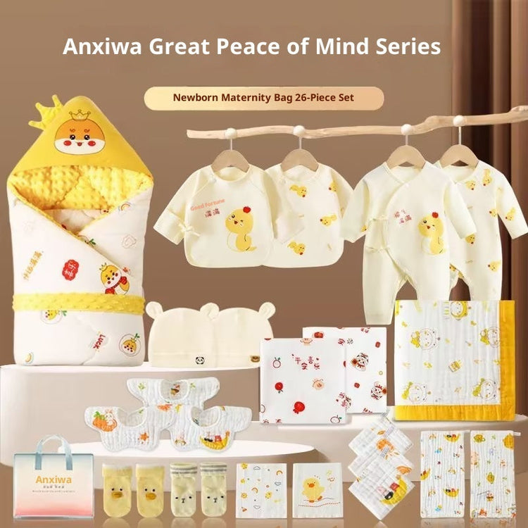 Bolsa de maternidad, manta para recién nacido, toalla de baño, conjunto de ropa