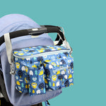 Organizador para cochecito de bebé, bolsa de almacenamiento para recién nacidos, ajustable, multifunción, para viajes, con portabotellas.