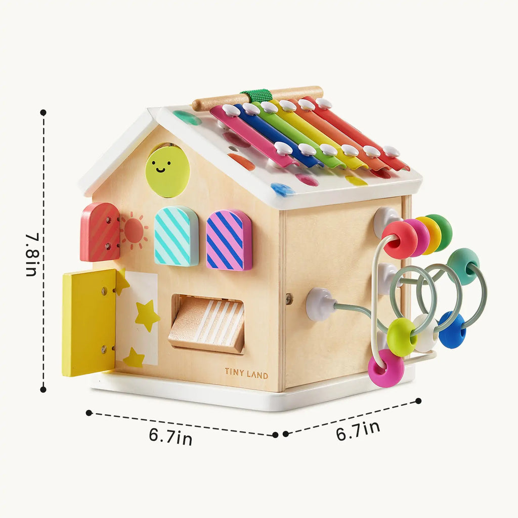 Cubo de actividades Tiny Land® Cottage - Arcoíris