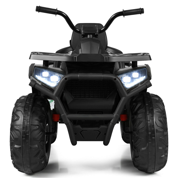 Quad eléctrico infantil de 12 V con MP3 y luces LED - Negro