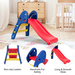 Tobogán infantil plegable de plástico de 2 peldaños