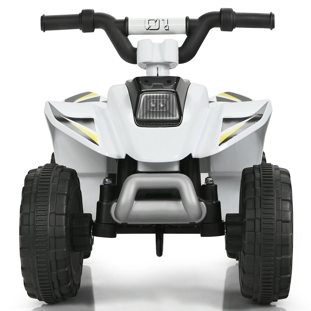 Vehículo eléctrico infantil de 6 V con 4 ruedas, juguete montable - Blanco