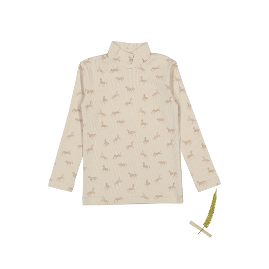 El jersey de cuello alto estampado - Caballo