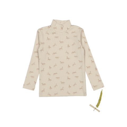 El jersey de cuello alto estampado - Caballo