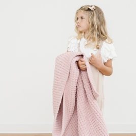 MANTAS DE PUNTO DE GOFRE PARA NIÑOS PEQUEÑOS