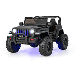 Jeep eléctrico infantil de 12 V con control remoto de 2,4 G - Negro sólido