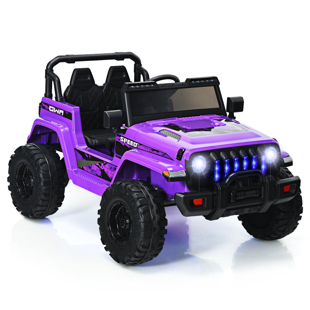 Jeep eléctrico infantil de 12 V con control remoto de 2,4 G - Morado