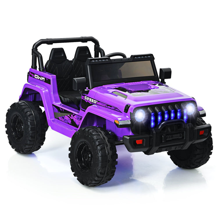 Jeep eléctrico infantil de 12 V con control remoto de 2,4 G - Morado