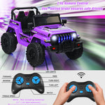 Jeep eléctrico infantil de 12 V con control remoto de 2,4 G - Morado