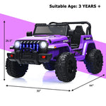 Jeep eléctrico infantil de 12 V con control remoto de 2,4 G - Morado