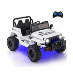 Jeep eléctrico infantil de 12 V con control remoto de 2,4 G - Blanco
