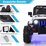 Jeep eléctrico infantil de 12 V con control remoto de 2,4 G - Blanco
