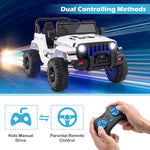 Jeep eléctrico infantil de 12 V con control remoto de 2,4 G - Blanco