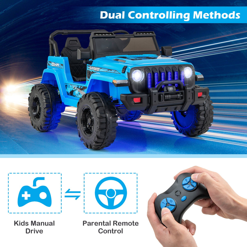 Jeep eléctrico infantil de 12 V con control remoto de 2,4 G - Azul